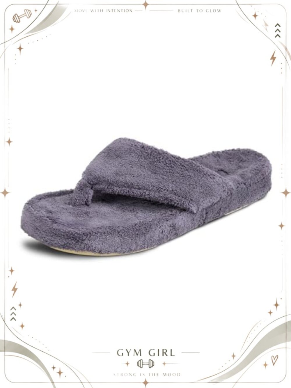 Soft Spa Terry Memory Foam Thong Slippers Open Toe Slip-On Women's